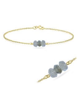 Gold Plated Labradorite Silver Bracelets BRS-424-GP